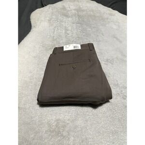 New Metropolis Pleated Straight Wool‎ Dress Pants Size 38x30 Cuffed Stone Gray